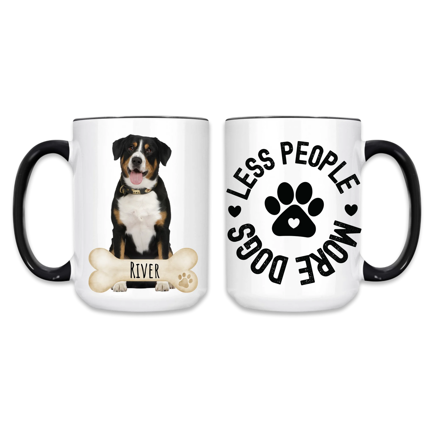 Black 15oz Accent Mug